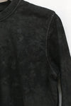 11 By BORIS BIDJAN SABERI CR1B F-1229 Black dyed waxed sweatshirt UNI